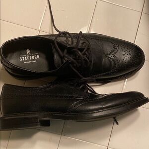 Stafford Men's Black Dress Shoes
